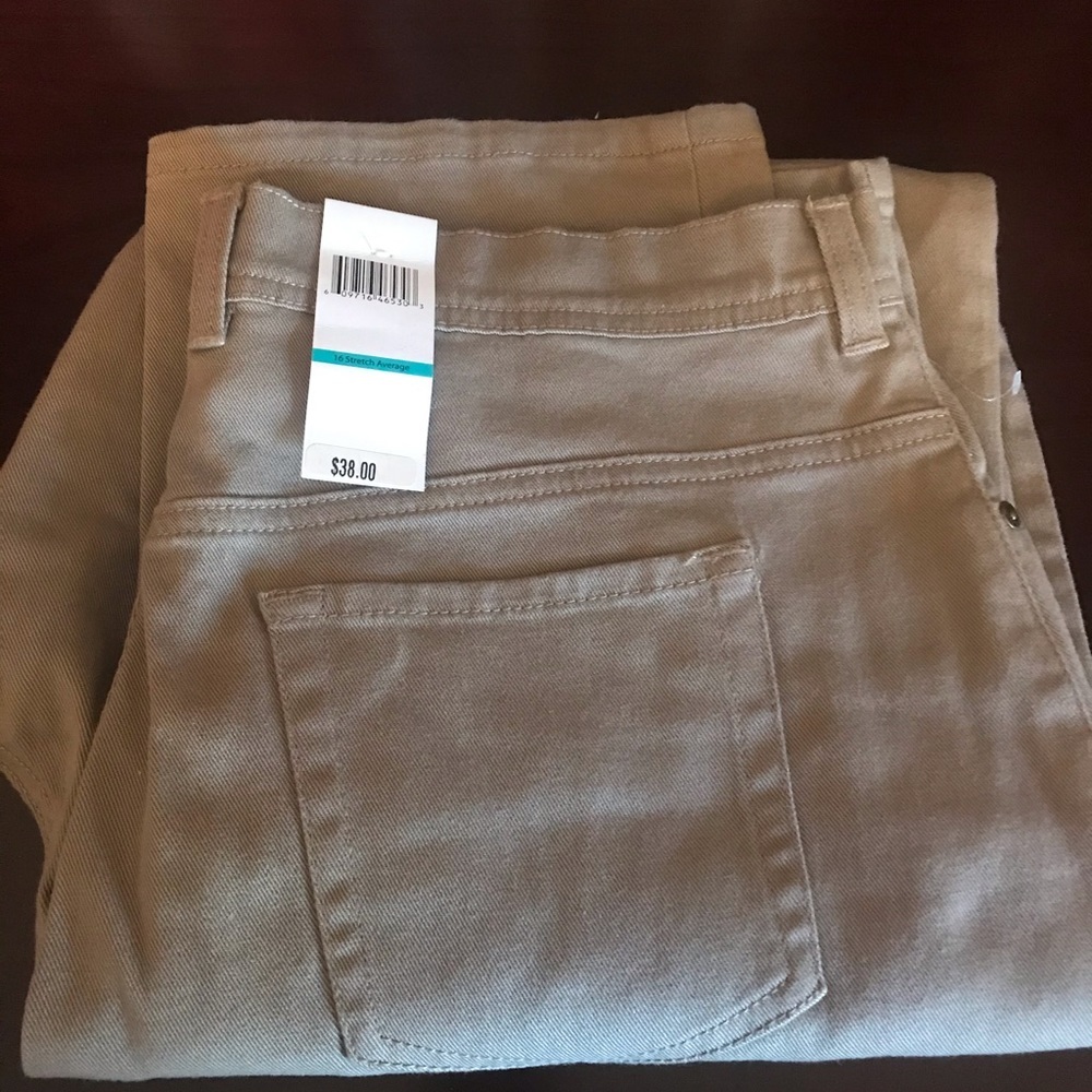 Gloria Vanderbilt Khaki/Taupe Women's Pants